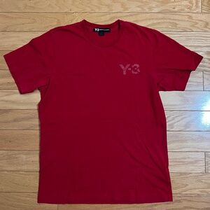 Y-3 Yohji Yamamoto adidas Red Short Sleeve T-Shirt, Medium